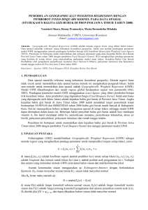 pemodelan geographically weighted regression