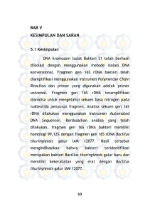 bab v kesimpulan dan saran