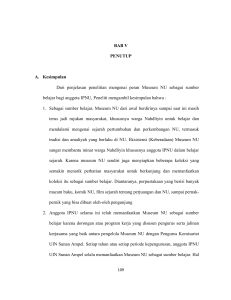 BAB V PENUTUP A. Kesimpulan Dari penjelasan penelitian