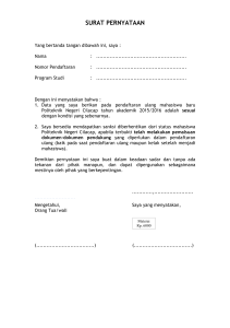 surat pernyataan - Politeknik Negeri Cilacap