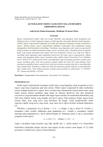 generalized cross validation dalam regresi