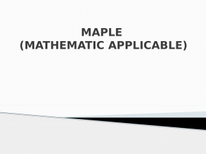 maple (mathematic applicable)