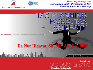 tax planning yang efektif
