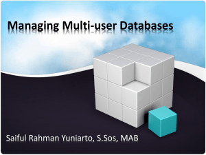 Managing Multi-user Databases