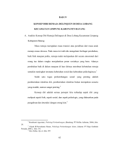 62 BAB 1V KONSEP DIRI REMAJA DELINQUEN DI DESA LOBANG