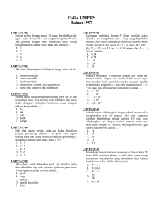Fisika UMPTN Tahun 1997