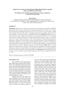 142 HUBUNGAN ANTARA KATEGORI IMUNODEFISIENSI
