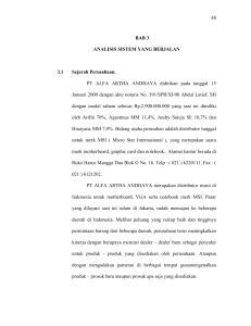 48 BAB 3 ANALISIS SISTEM YANG BERJALAN 3.1 Sejarah