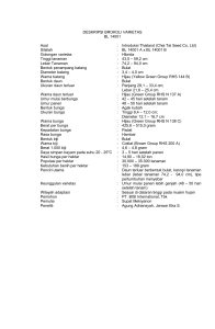 DESKRIPSI BROKOLI VARIETAS BL 14001 Asal : Introduksi