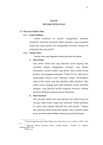 31 BAB III METODE PENELITIAN 3.1 Jenis dan Sumber Data 3.1.1