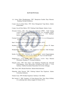 DAFTAR PUSTAKA A.A Anwar Prabu Mangkunegara, 2007