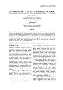 Initiating the Concept of Shariah Compliance Audit Implementation