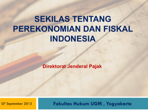sekilas tentang perekonomian dan fiskal indonesia