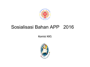 Sosialisasi Bahan APP 2016