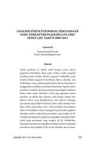 analisis struktur modal perusahaan yang terdaftar di jakarta