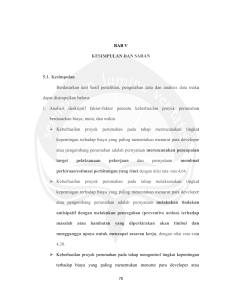 BAB V KESIMPULAN DAN SARAN 5.1. Kesimpulan Berdasarkan