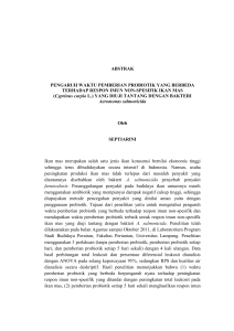 ABSTRAK PENGARUH WAKTU PEMBERIAN PROBIOTIK YANG