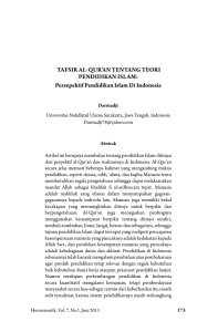 TAFSIR AL-QUR`AN TENTANG TEORI