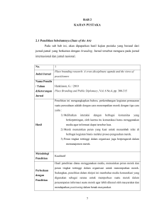 7 BAB 2 KAJIAN PUSTAKA 2.1 Penelitian Sebelumnya (State of the