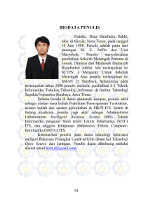 biodata penulis - Digilib ITS - Institut Teknologi Sepuluh Nopember