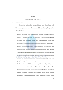 BAB V KESIMPULAN DAN SARAN 5.1 KESIMPULAN Berdasarkan