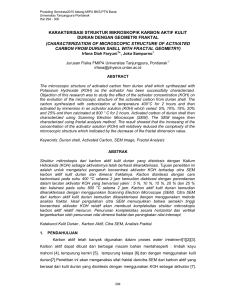 karakterisasi struktur mikroskopik karbon aktif kulit