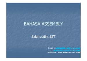 bahasa assembly - Salahuddin bin Ali