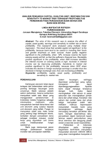 analisis pengaruh capital, kualitas aset, rentabilitas