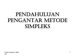 metode simpleks - Direktori File UPI