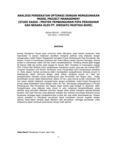 studi kasus : proyek pembangunan pipa perusahan gas ne