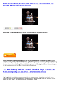 Act Now Patung Buddha keramik dudukan dupa kerucut arus balik