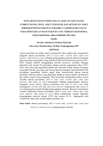 pengaruh ukuran perusahaan, debt to asset ratio, current ratio, total