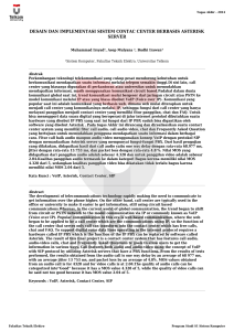 desain dan implementasi sistem contac center berbasis asterisk server