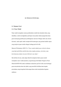 II. TINJAUAN PUSTAKA 2.1 Tinjauan Teori 2.1.1 Pasar Modal Pasar