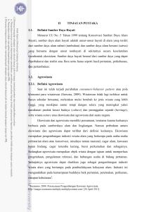 II TINJAUAN PUSTAKA 2.1. Definisi Sumber Daya Hayati Menurut