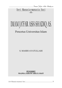 Imam Ja`far ash-Shadiq as Pencetus Universitas