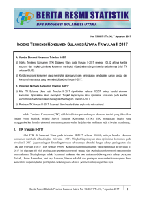 INDEKS TENDENSI KONSUMEN SULAWESI UTARA