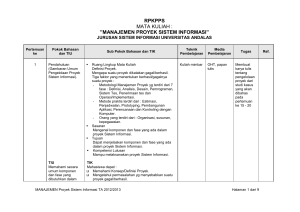 Sap Pengelolaan Proyek Sistem Informasi