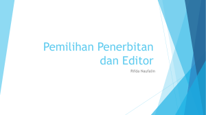 Pemilihan Penerbitan dan Editor
