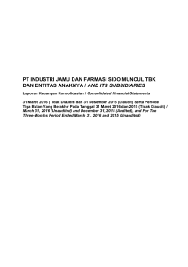 pt industri jamu dan farmasi sido muncul tbk dan