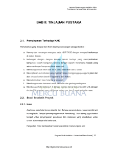 bab ii: tinjauan pustaka - Perpustakaan Universitas Mercu Buana