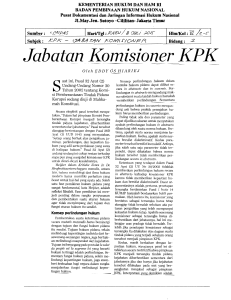 Jabatan Komisioner KPK