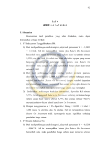 92 BAB V SIMPULAN DAN SARAN 5.1 Simpulan Berdasarkan hasil