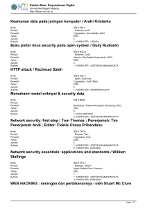 Keamanan data pada jaringan komputer / Andri Kristanto