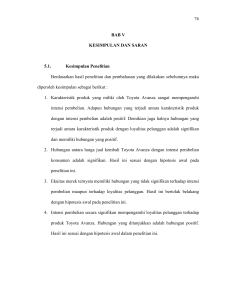 76 BAB V KESIMPULAN DAN SARAN 5.1. Kesimpulan Penelitian