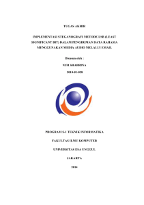 tugas akhir implementasi steganografi metode lsb (least significant