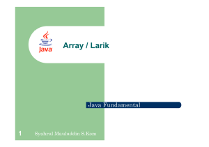 Array / Larik - Repository UNIKOM