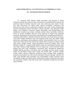 AUDIT OPERASIONAL ATAS PENGELOLAAN PERSEDIAAN PADA