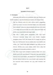 BAB V KESIMPULAN DAN SARAN 1.1 Kesimpulan Berdasarkan
