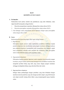 41 BAB V KESIMPULAN DAN SARAN A. Kesimpulan Berdasarkan